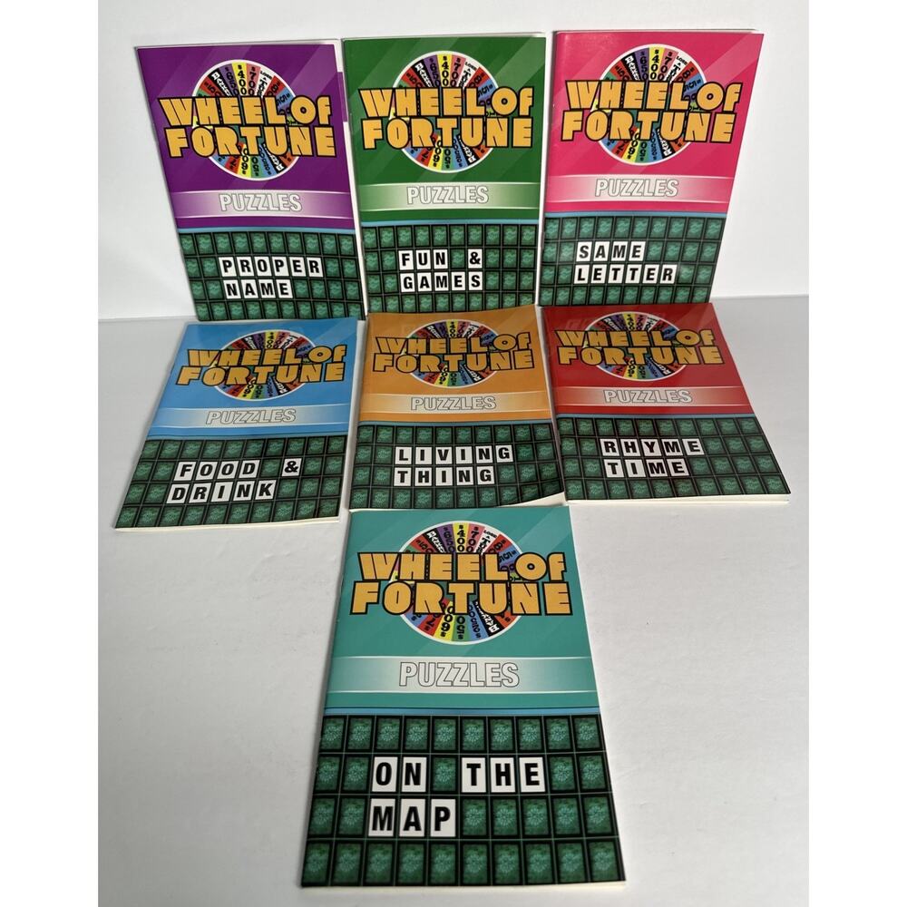 Wheel Of Fortune Lot Of 7 Puzzle Booklets RARE